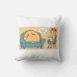 Taco Dienstagstherapie - Funny Cartoon Food Art Kissen