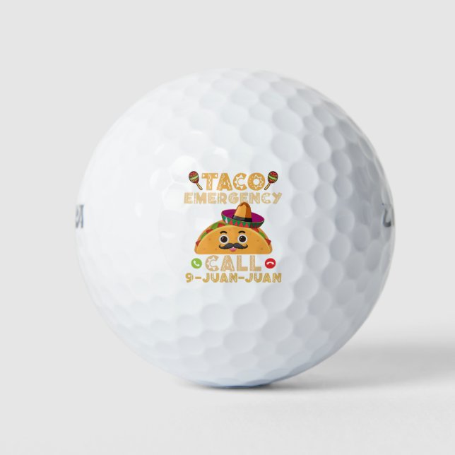 Taco Emergency Call Funny Cinco de Mayo Mexican Golfball (Vorderseite)