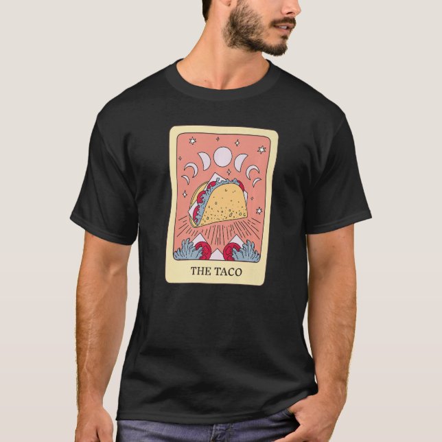 Taco Feinschmecker Tarot Card Taco Lover Fortune E T-Shirt (Vorderseite)