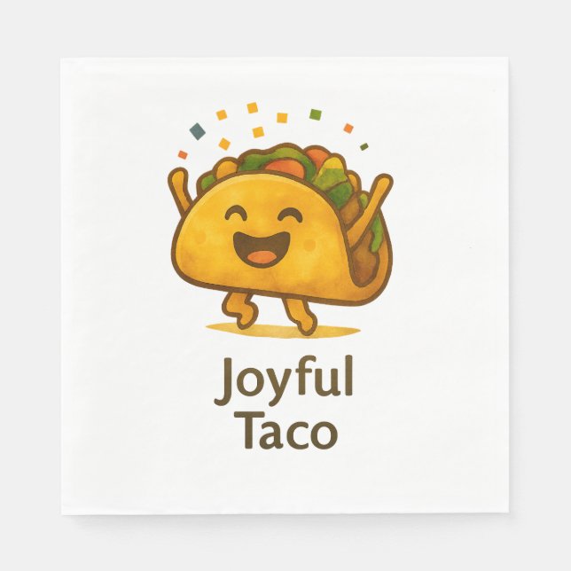 Taco Fiesta Birthday Party Paper Napkins Luncheon Serviette (Vorderseite)