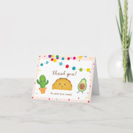 Taco | Fiesta | Cactus Colorful Dankeschön Karte
