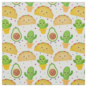 Taco fiesta mit avocado & cactus mexikanisches The Stoff