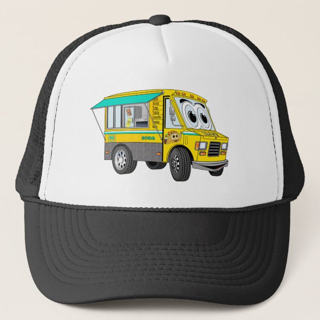 Taco Food Truck Cartoon Truckerkappe (Vorderseite)