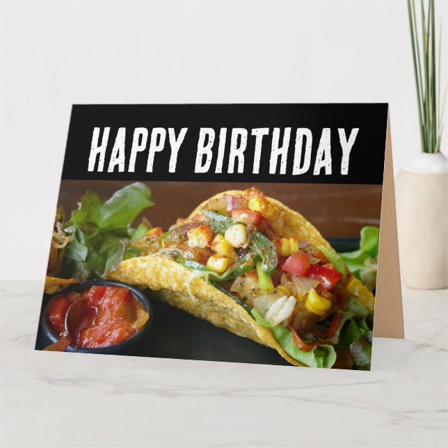 TACO FUNNY BIRTHDAY CARD CARDS KARTE (Vorderseite)