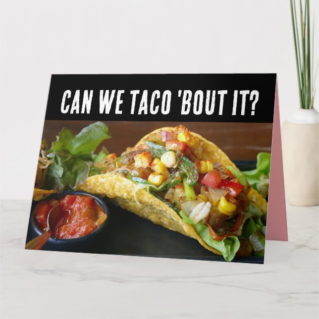 TACO FUNNY BIRTHDAY GREETING CARD KARTE (Vorderseite)