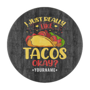 Taco Funny Sprichwort ich einfach wirklich wie Tac Schneidebrett