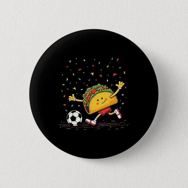 Taco-Fußball Cinco De Mayo-Feier Lustig  Button (Vorderseite)