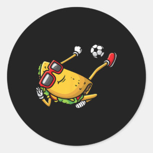 Taco Fußball mexikanisches Cinco De Mayo Kinder Mä Runder Aufkleber