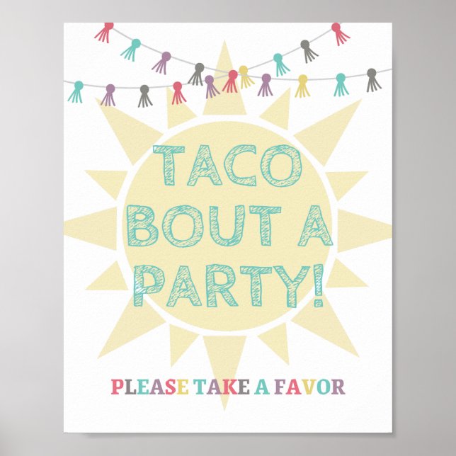 Taco Gastgeschenk Sign Poster (Vorne)