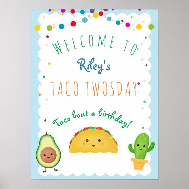Taco - Geburtstag - 2. Geburtstag Poster (Vorne)