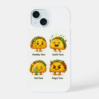 Taco-Gefühle Lustige Vier Stimmungen von Tacos iPh iPhone 15 Hülle