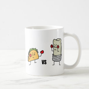 Taco gegen Burrito Kaffeetasse
