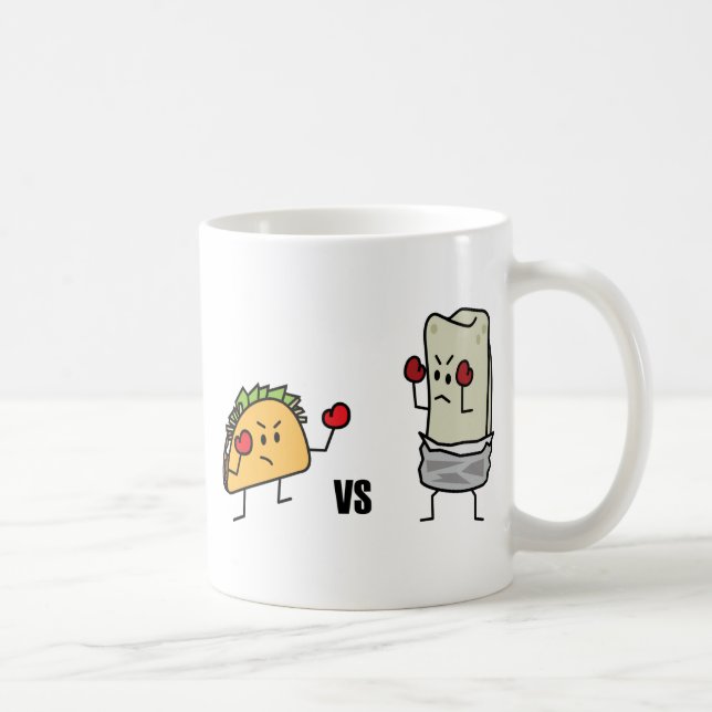 Taco gegen Burrito Kaffeetasse (Rechts)