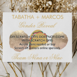 Taco Gender Reveal DIY Imitate Scratch Cards Ankündigungspostkarte