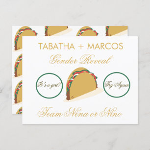 Taco Gender Reveal DIY Imitate Scratch Cards Ankündigungspostkarte