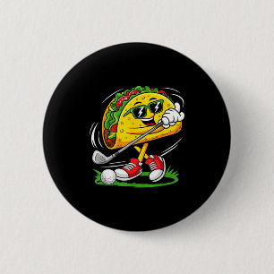 Taco-Golfer Cinco de Mayo mexikanischer Golfer Ess Button