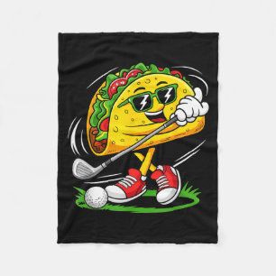 Taco-Golfer Cinco de Mayo mexikanischer Golfer Ess Fleecedecke
