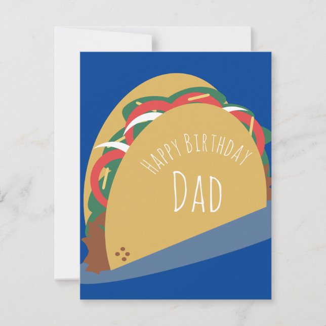 Taco Happy Birthday Vater Vater Opa Card Karte (Vorderseite)