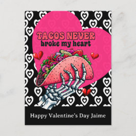Taco Hearts Valentinstag Postkarte