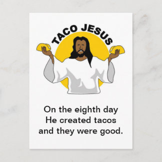 Taco Jesus Postcard Postkarte
