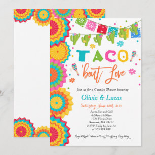 Taco-Kampf-Liebe-Einladung verbindet Fiesta-Dusche Einladung