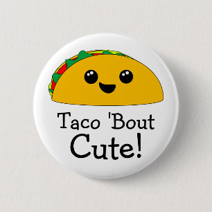 Taco-'Kampf niedliches Kawaii Button