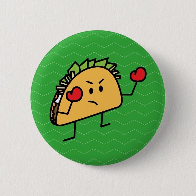 Taco-Kämpfer-Boxertortilla-Muschelhandschuhe Button (Vorderseite)