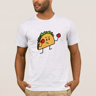 Taco-Kämpfer-Boxertortilla-Muschelhandschuhe T-Shirt