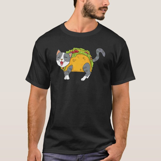Taco Katze mexikanische Lebensmittel Männer Frauen T-Shirt (Vorderseite)