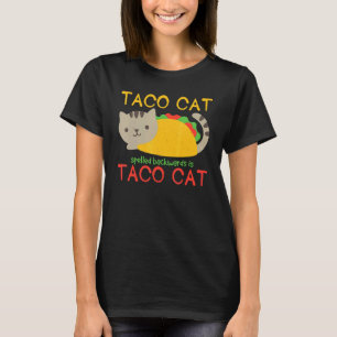 Taco Katze rückwärts geschrieben ist Taco Spaß Kat T-Shirt