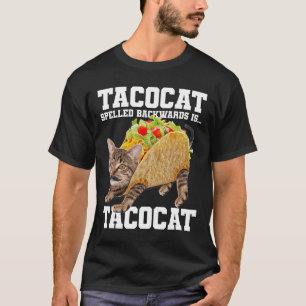 Taco Katze rückwärts geschrieben Tacocat Meme Albe T-Shirt