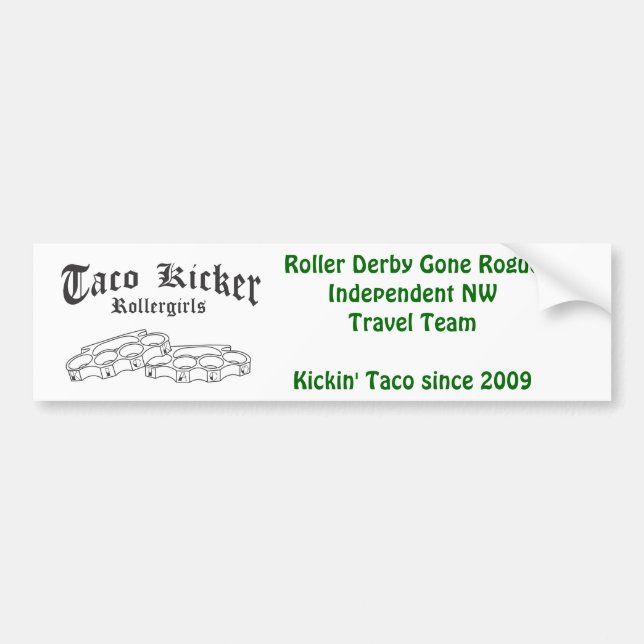 Taco-Kicker RG bumpie Autoaufkleber (Vorne)