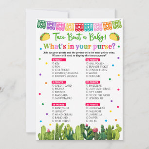 Taco Kinderdusche Was ist in deinem Purse Game? Hinweiskarte