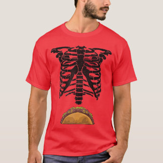 Taco Liebe Feinschmecker Skeleton Taco im Skelett T-Shirt