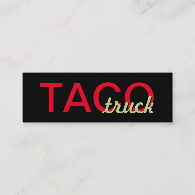 Taco-LKW-Lochkarte Treuekarte (Vorderseite)