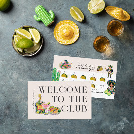 Taco Loyalty Card | Fiesta Rewards Punch Card Visitenkarte