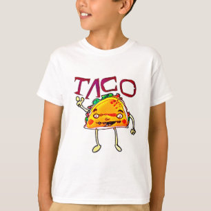 Taco-Mann Cartoon-Stil lustige Illustration T-Shirt