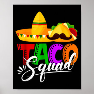 Taco-Mannschaft Cinco de Mayo lustig süße mexikani Poster