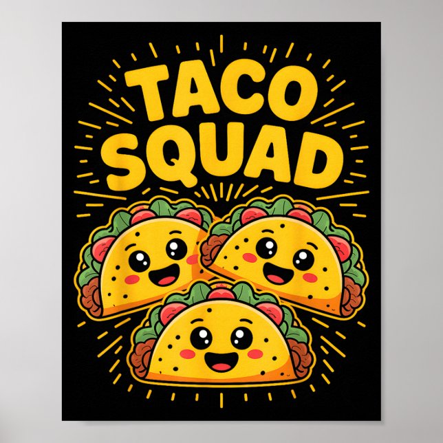 Taco-Mannschaft cinco de mayo  Poster (Vorne)