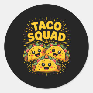 Taco-Mannschaft cinco de mayo  Runder Aufkleber