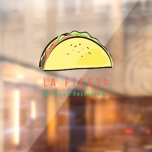 Taco Mexikanisches Restaurant Modernes Geschäft Fensteraufkleber