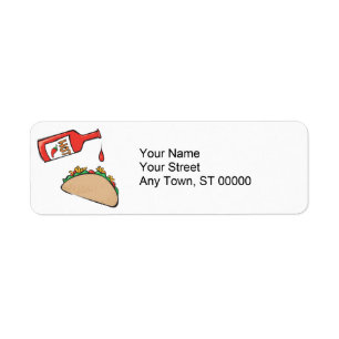 Taco mit scharfer Sauce