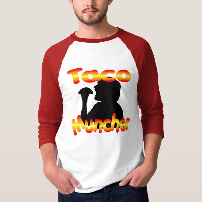 Taco Muncher Baseball-Shirt T-Shirt (Vorderseite)