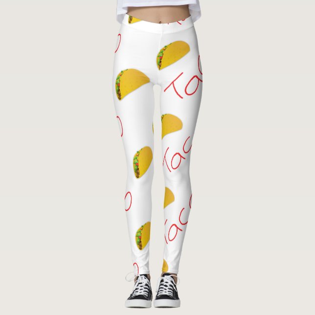 Taco-Muster Leggings (Vorderseite)