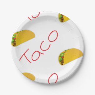 Taco-Muster Pappteller