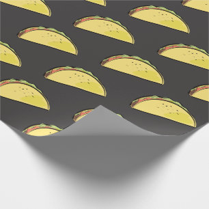 Taco-Muster Schwarz Geschenkpapier