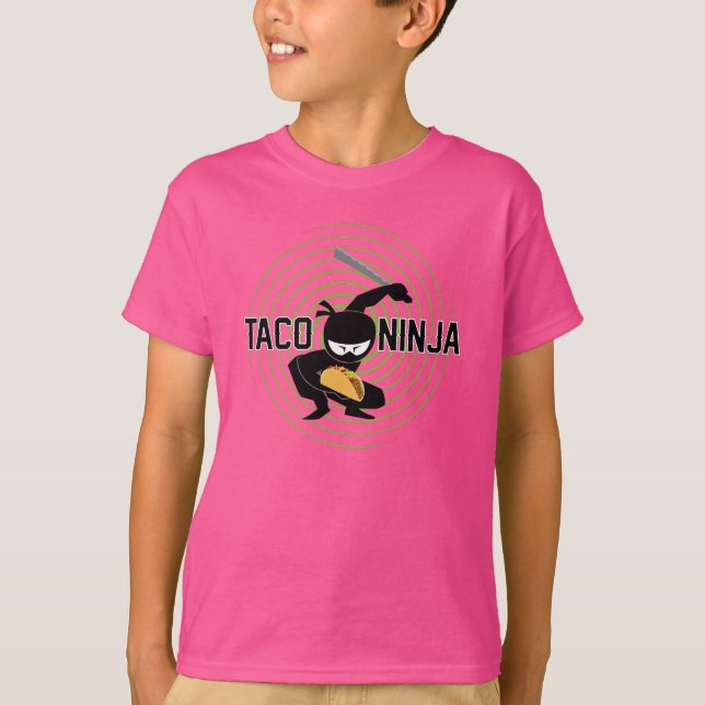 Taco Ninja Design - Kids' Basic T - Shirt (Vorderseite)