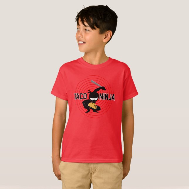 Taco Ninja Design - Kids' Basic T - Shirt (Vorne ganz)