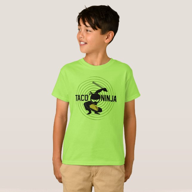 Taco Ninja Design - Kids' Basic T-Shirt (Vorne ganz)