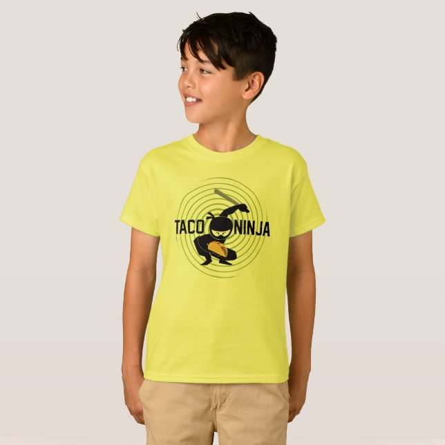 Taco Ninja Design - Kids' Basic T-Shirt (Vorne ganz)
